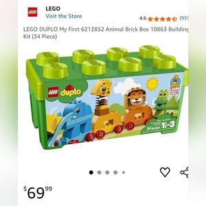 LEGO DUPLO Zoo Animal Train My First Brick Box Building Blocks